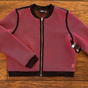 a.n.a Pink and Black Kids Blazer